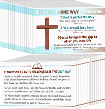 300 Pcs Jesus Is the One Way Gospel Tract Card Plan of Salvation Cards Bible Tra