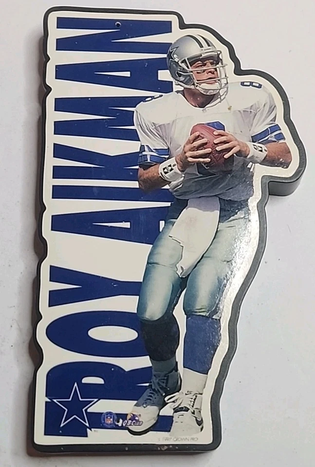Dallas Cowboys Troy Aikman imán troquelado, vestuario de héroes. Crown PRO Foto 3 de 4