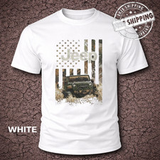 Jeep Off Road Mud Usa Flag T-shirt Mens Patriotic American 4x4 Gift