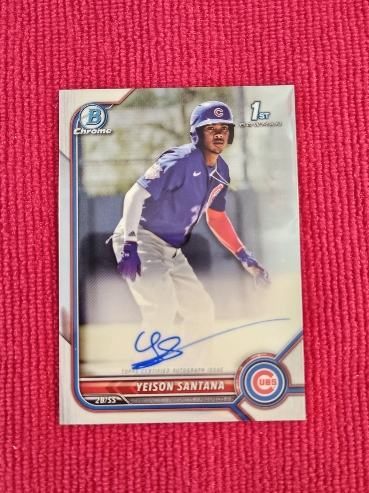 Yeison Santana 2022 1st Bowman Chrome Auto Cubs