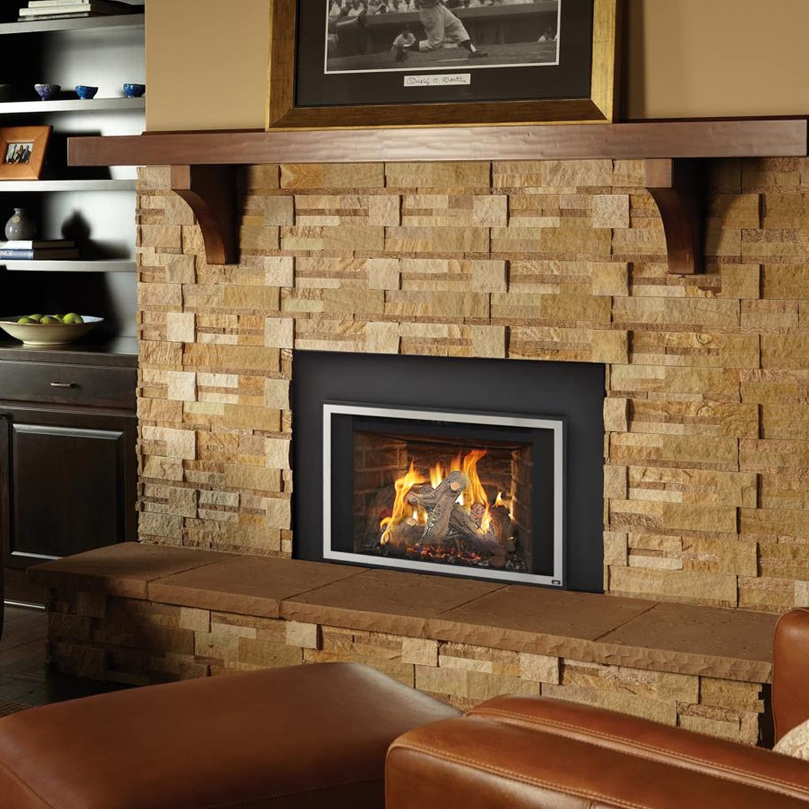 Skyflame 3 pcs Ceramic Gas Fireplace Logs, Decoration Artificial for All Type...