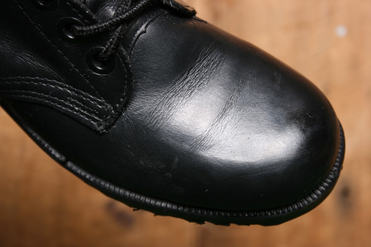 Dated 1979 Vintage RO-SEARCH Black Leather Combat Boots 