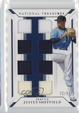 2019 National Treasures Game Gear Material Eights 2/99 Justus Sheffield rs2