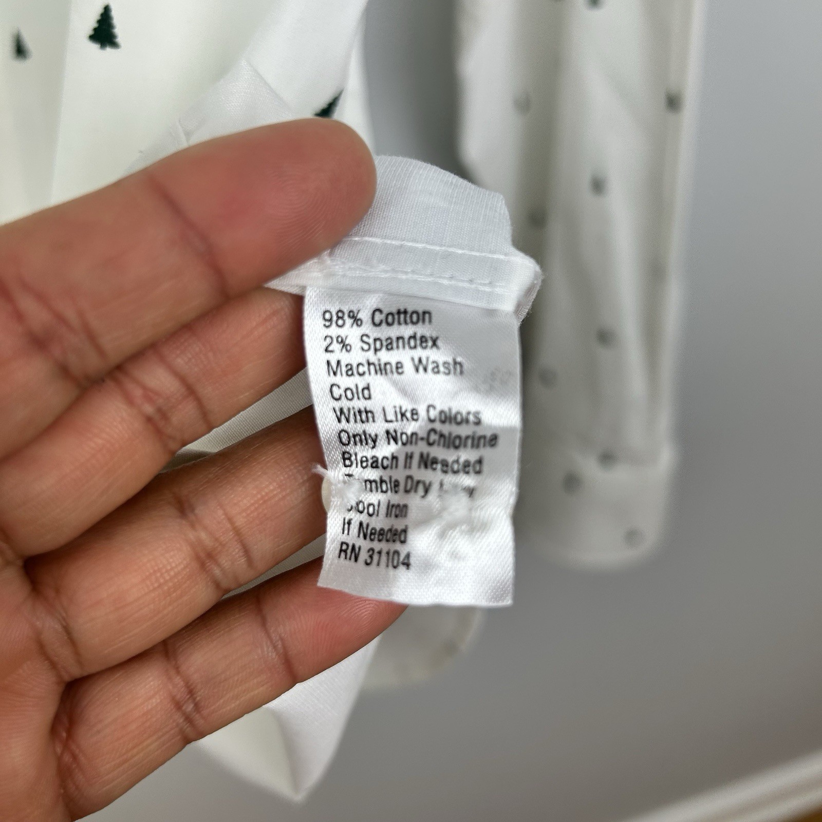 Crown & Ivy Men’s Pine Trees Classic Fit Long Sleeve Button Down Shirt Size XL