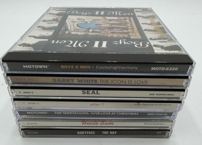 R&B Soul CD Lot of 7 Boyz II Men Babyface Seal Barry White After 7 VG