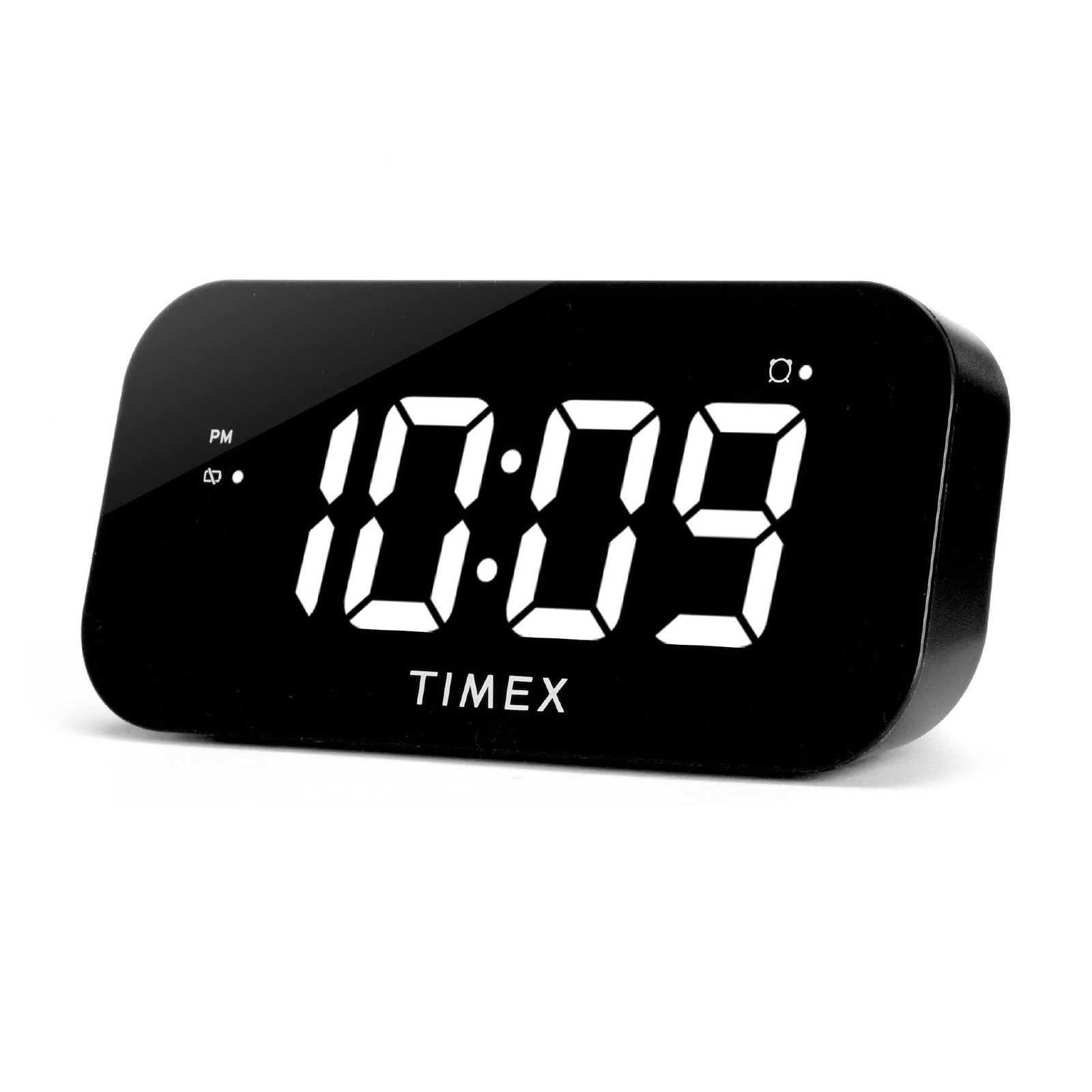 With Large Display And 5w Usb Charging Port, Large, Black