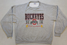 Vintage Ohio State Buckeyes Sweatshirt Mens 2XL XXL Gray Football Pullover 90s