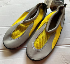 Badeschuhe Wasserschuhe Meer Schuhe Gr&ouml;&szlig;e 41 / Gelb / Grau / Restposten Pal6aK2