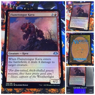 MTG Flametongue Kavu     NM FOIL Dominaria Remastered 2023 OG Red Staple