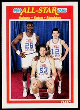 1989-90 Fleer #163 Karl Malone / Mark Eaton / John Stockton