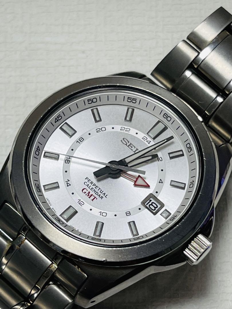 SEIKO Perpetual Calendar GMT Model Wristwatch Quartz Men's