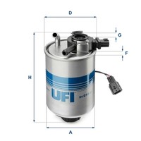 Kraftstofffilter UFI 24.018.01 Filtereinsatz FüR Nissan R51 Navara NP300 D40 3