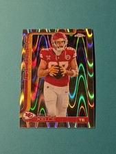 2025 Topps Chrome Football #150 TRAVIS KELCE KC CHIEFS RAY WAVE REFRACTOR NMT 