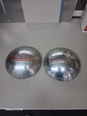 Factory 37-38 1/2 Ton Chevy Baby Moon Style Hub Caps - USED