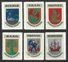Denmark 1940-42 ODENSE COUNTY Cinderella Group from Jensen's Arms Series VF-NH