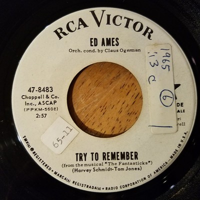 Ed Ames - Try To Remember / Love Is Here To Stay (7'', Promo)