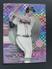 2025 Topps Finest - Uncommon Matt Olson 30/40  #189 Pearl Checkerboard Refractor