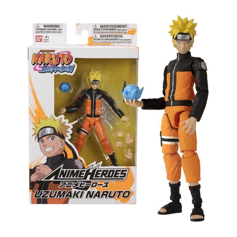 Figurine Anime Heroes Naruto Uz 17 cm Naruto Shippuden Bandai jouet articulé