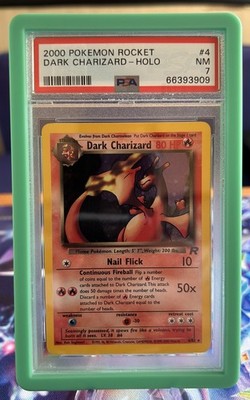 Dark Charizard Holo 4/82 - Team Rocket (2000) - PSA 7 NM