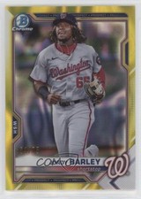 2021 Bowman Draft Chrome Yellow Lava Refractor 64/75 Jordy Barley #BDC-6 fm0