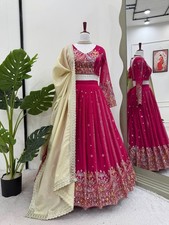 Beautiful Faux Georgette Lehenga Choli With Stylish Dupatta For Women  Girls