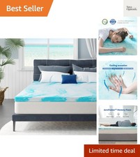 2 Inch Twin Cooling Gel Infusion Memory Foam Mattress Topper  Cooling Breath...