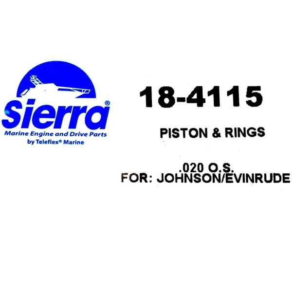 Sierra Boat Piston Kit 18-4115 | Johnson Evinrude 0.020 O.S Aluminum - Image 4 of 4