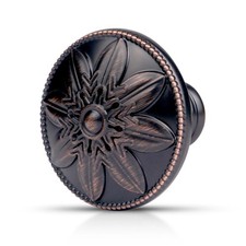 Oil Rubbed Bronze Cabinet Knobs 4 Pack Dresser Knobs,1.4" Round Zinc Alloy,Br...