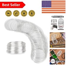 100 Loops of Silver Memory Wire for Elegant Jewelry Making - Beading Essentials