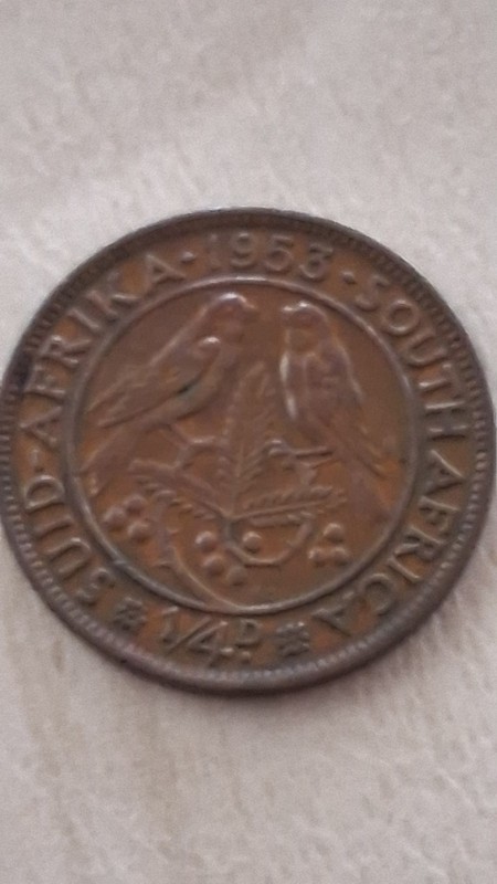 1953 South African 1/4d Queen Elizabeth ll RARE COLLECTION