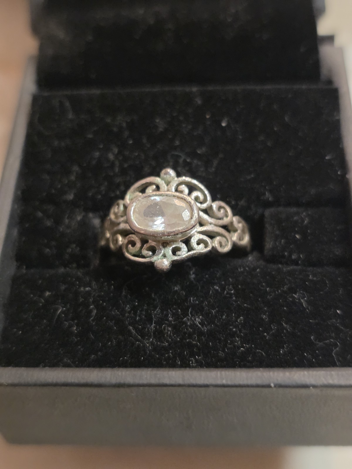 925 Sterling Silver Celtic  Ring Scroll Swirl Des… - image 1