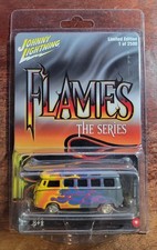 Johnny Lightning 60 1960s VW Volkswagen Samba Bus Flames The Series 1/2500 w/RRs