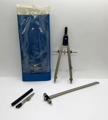 Fullerton No 2127 Drafting Compass with Original Case and Accessories (READ)