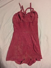 Vintage 1940s/1950s Jantzen Burgundy Pinup Swimsuit Size 36