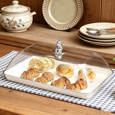 Cake Stand with Dome Dessert Serving Plate Appetizer Plate Tableware Dessert