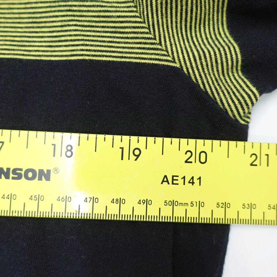 Alfani Polo Shirt Men's Large Black/Yellow Striped Stretch Short Sleeve Pullover - Image 4 of 4