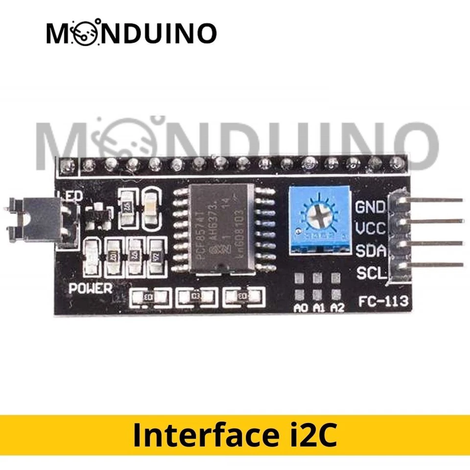 Module LCD i2C IIC 1604 16 x 2 - Ecran rétroéclairé bleu compatible Arduino - Photo 2/2