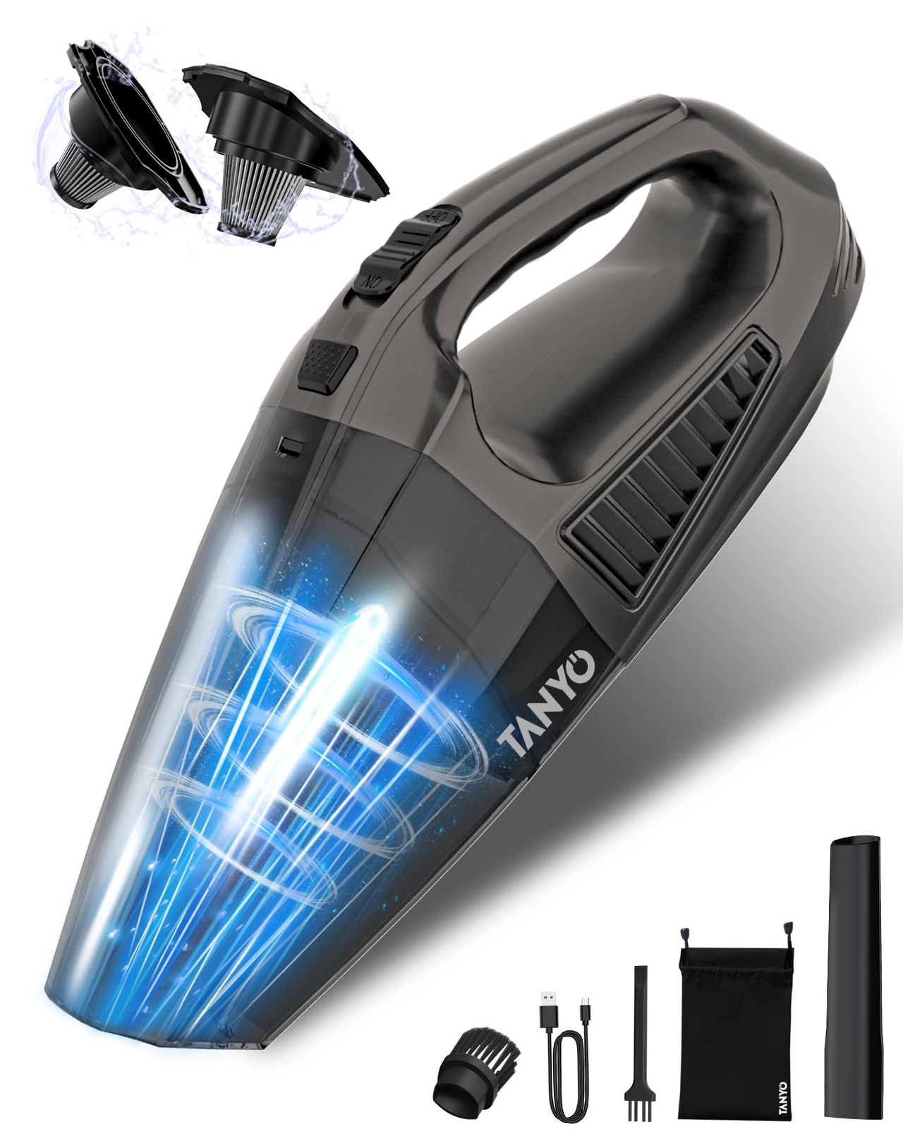 Handheld Vacuum Cleaner Cordless 12000 Pa, Brushless Portable Car Vacuum with...-image