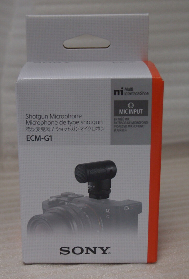 Sony ECM-G1 Ultracompact Shotgun Microphone Vlogger Mic for Alpha ZV-E10 MI Shoe