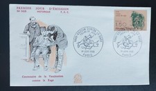ENVELOPPE PREMIER JOUR 1985 TIMBRE VACCIN CONTRE LA RAGE N° 2371 OBLITÉRÉ PARIS