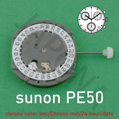 PE50 Movement Quartz Watch Movement Chrono Center Second/Chrono for Moonswatch - Picture 2 of 6