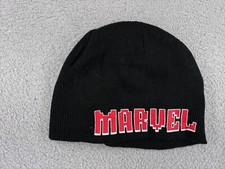 Marvel Beanie Toque Youth One Size Black Knit 100 Acrylic Comics Superhero