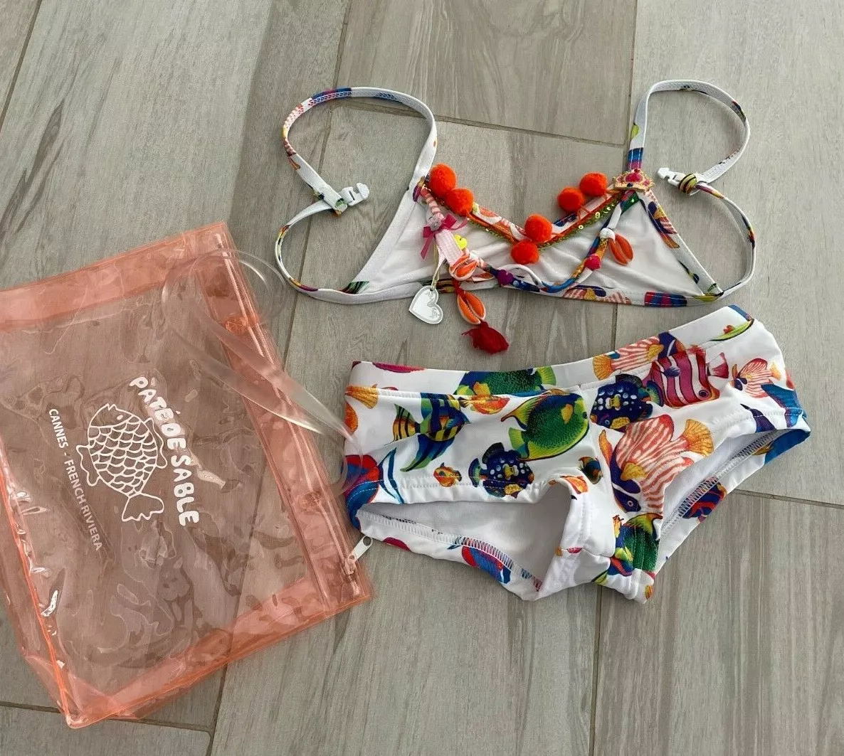 PATE DE SABLE kids girls bikini SET Sunsuit swimsuit swimwear size