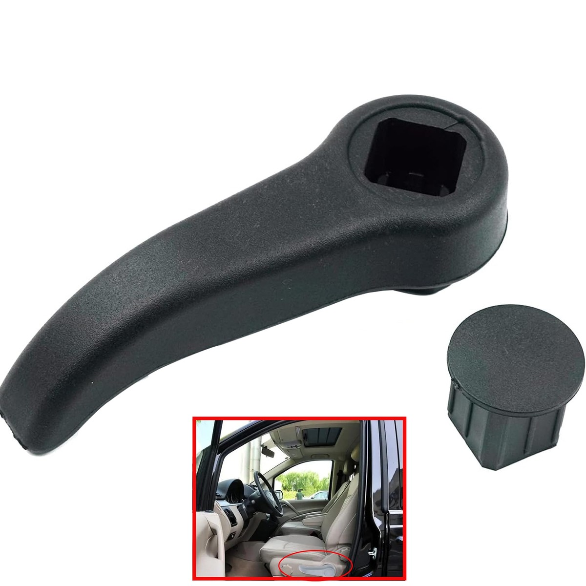 2 Leve Regolazione Inclinazione Schienale In ABS Grigio - Compatibili Con Clio 2 (1998-2008) E Twingo 1 (1993-2007) - Ricambio 7701209658 7701470827