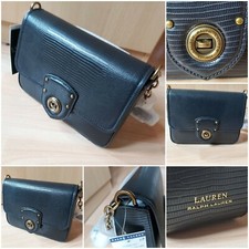 BNWT Lauren Ralph Lauren Chain X Body  Crossbody Bag Black