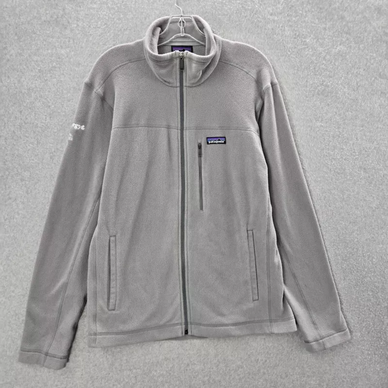 patagonia micro d logo pockets full zip long sleeve jacket