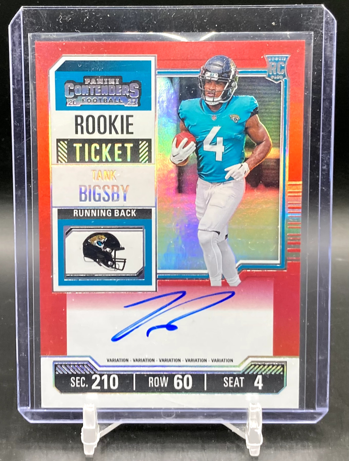 Tank Bigsby 2023 Contenders FOTL Red Zone Rookie Ticket Variation Auto
