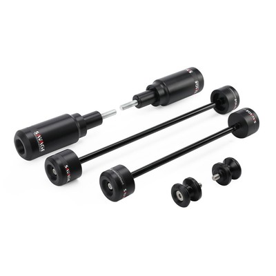 Black Frame Sliders / Crash Protectors For Kawasaki Z900 & Z900RS – POM & Stainless Steel