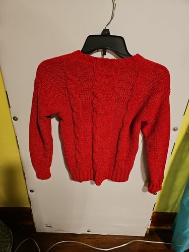 NWT Girls S(7/8) Pink Republic Knit Pullover Red Sweater Crewneck - Picture 8 of 10