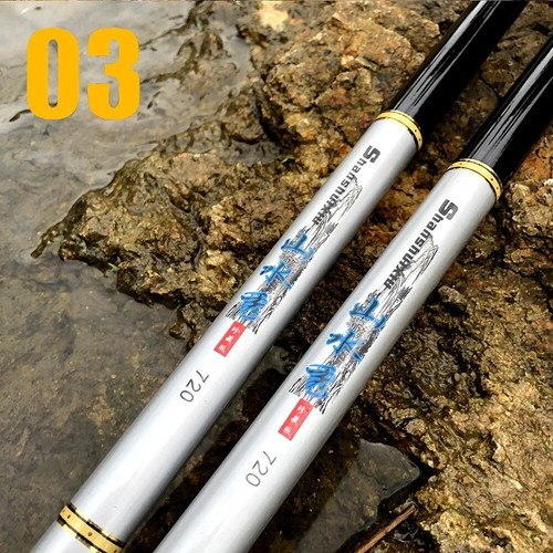 3.6M-7.2M Telescopic Fishing Rod High Carbon Portable Super Hard Stream Rod Pole - Picture 39 of 52